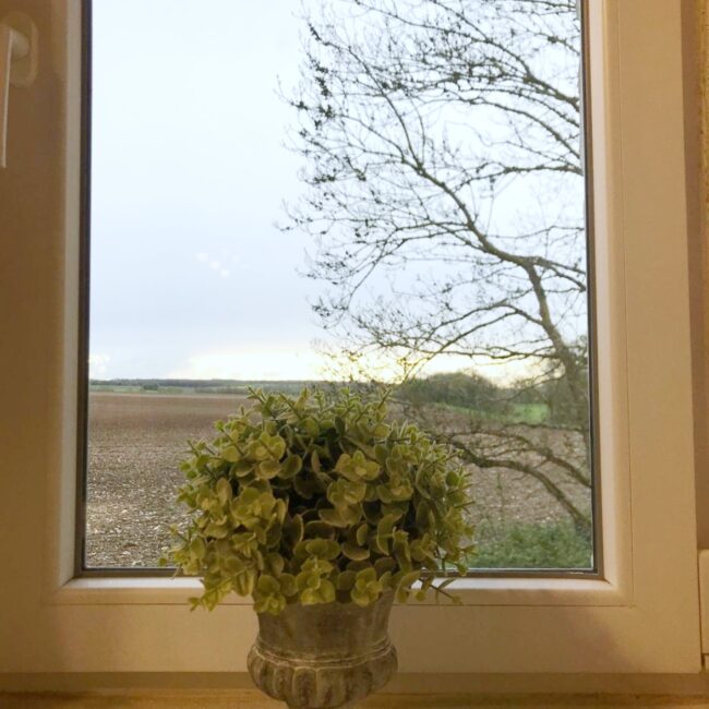 view of fields from our holiday rental in France